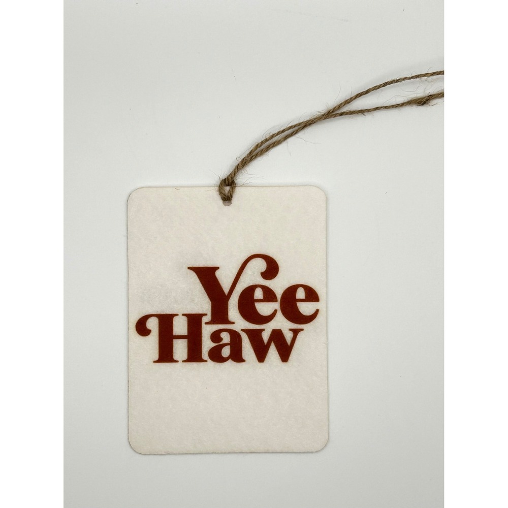 Yee Haw Felt Car Freshie Air Freshener Birds of Paradise Scent Western Decor